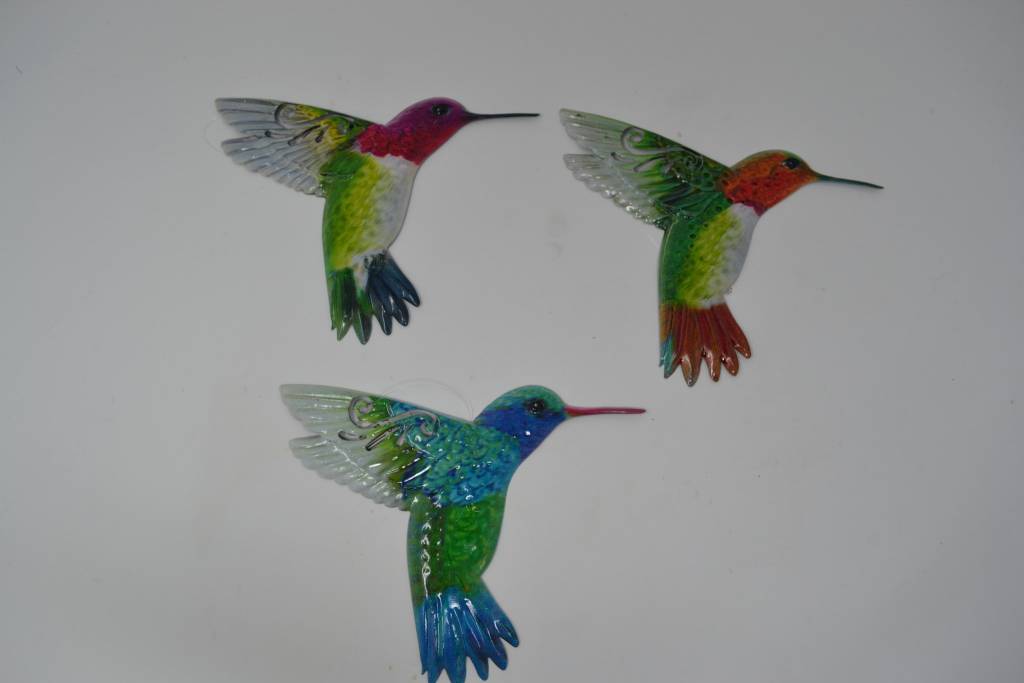 Small Colorful Metal Hummingbird