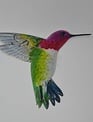 Small Colorful Metal Hummingbird