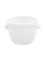 White Ribbed Container