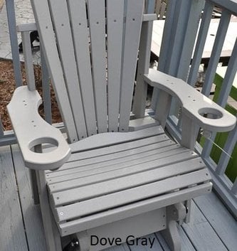 2-ft Fan-Back Glider Outdoor Chair