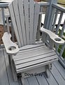 2-ft Fan-Back Glider Outdoor Chair