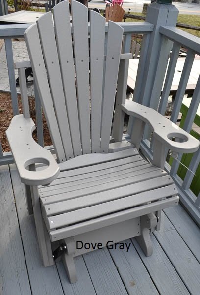 2-ft Fan-Back Glider Outdoor Chair