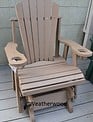 2-ft Fan-Back Glider Outdoor Chair