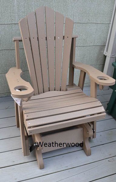 2-ft Fan-Back Glider Outdoor Chair