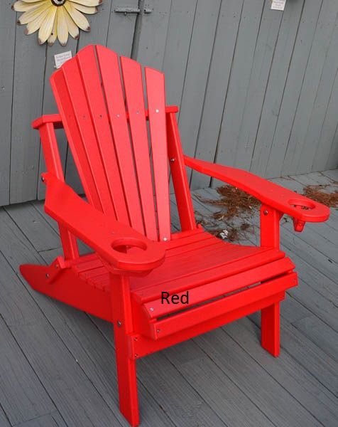Folding Fan-Back Adirondack Outdoor Chair