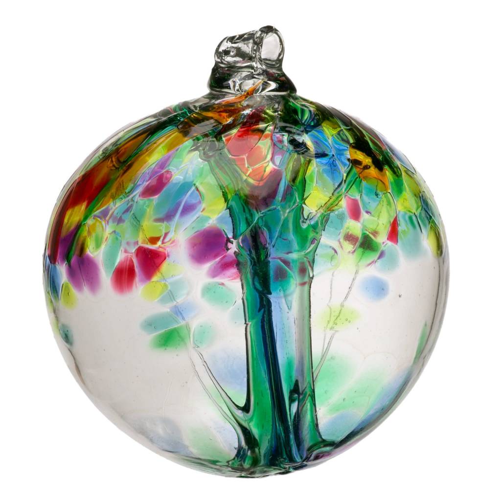 10" Hanging Glass Tree of Life Orb (4-Styles)