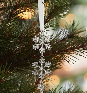 Tiered Jewel Snowfake Ornament
