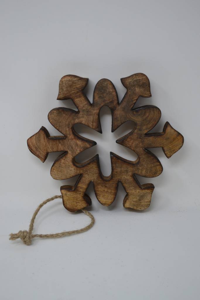 Wooden Cutout Snowflake Ornament (2-Styles)
