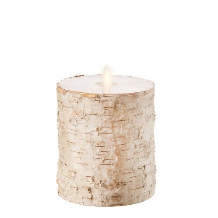 Liown Birch Battery Pillar Candle (4 Sizes)