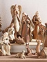 11 Piece Woodgrain Nativity Set