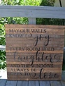 May Our Walls Know Joy Reclaimed Pallet Sign