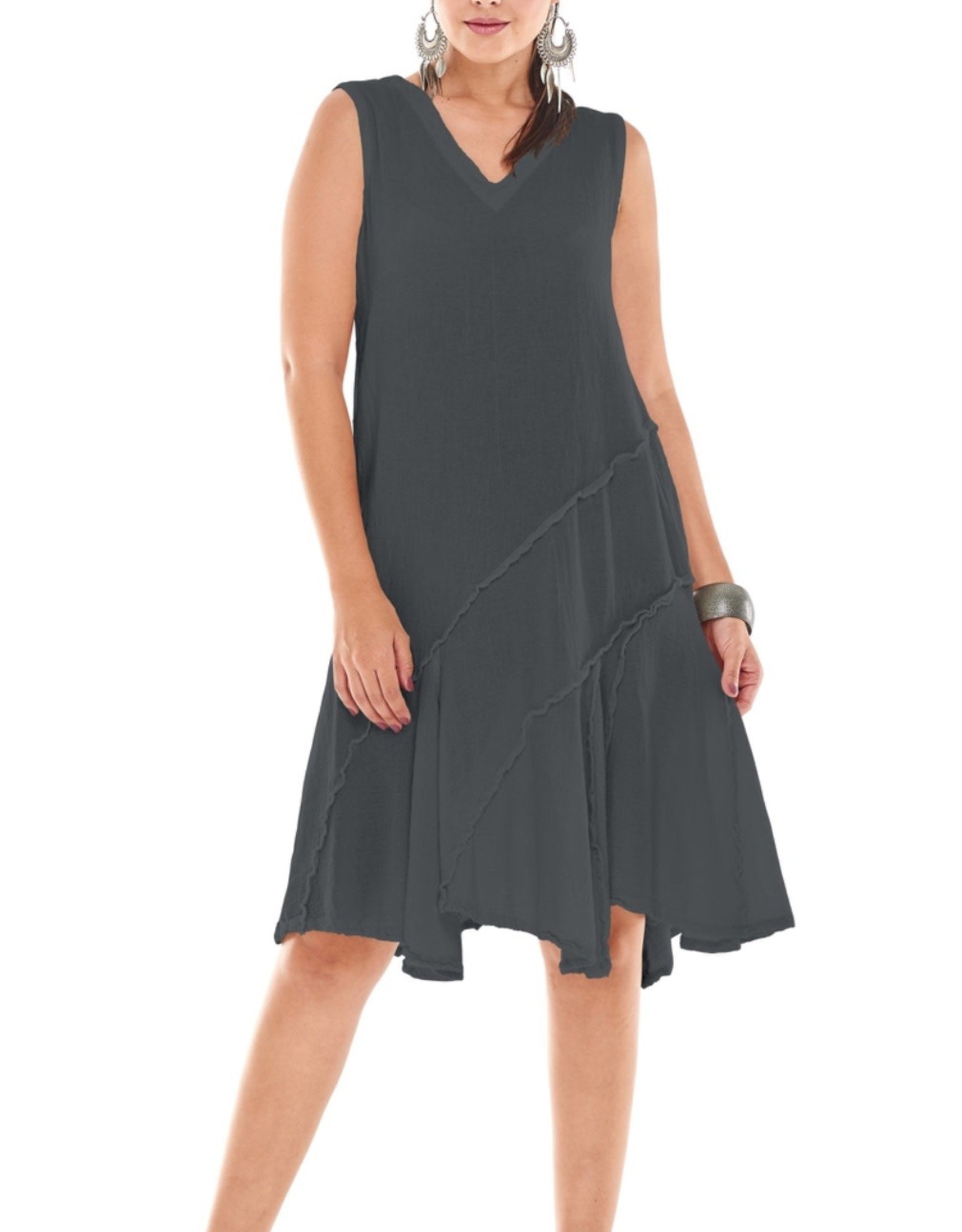 OH MY GAUZE OH MY GAUZE D205 TABASCO GRAPHITE DRESS