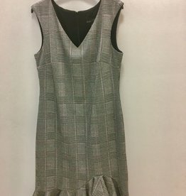 Frank Lyman 194465 Black/white/pink checkered woven dress