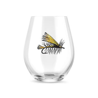 "Stimi" Metallic Print Stemless Wine Glass