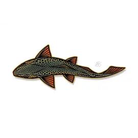 Casey Underwood Artwork and Design Swimming Brown Decal