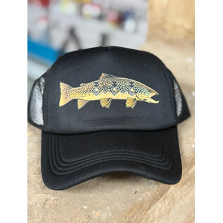 Wild Stylin Brown Trout Meshback Hat Black