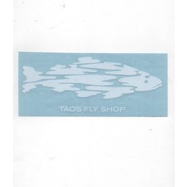 Taos Fly Shop Decal Sticker White