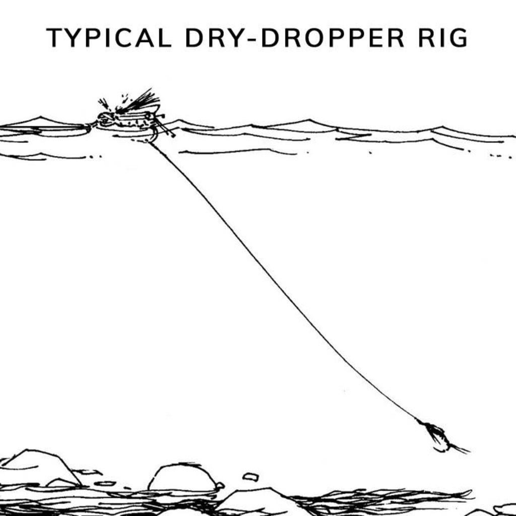 FLY FISHING OUTPOST DRY-DROPPER RIG Fly Selection (18 Flies)