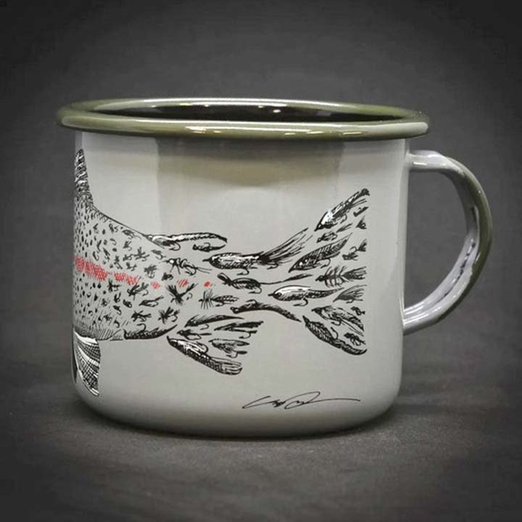 Rep Your Water - Enamel Camp Mug - Rainbow Trout Skin