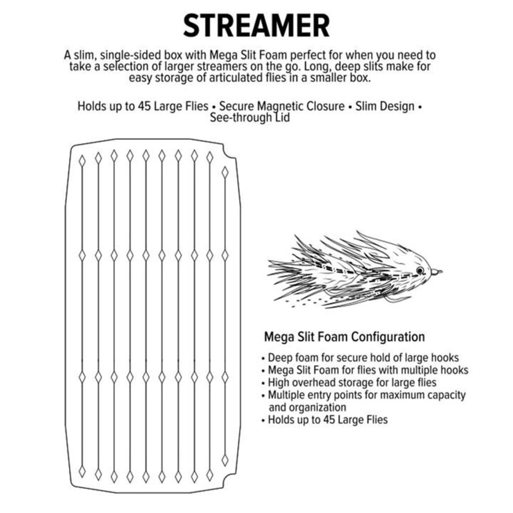 Umpqua Large Streamer Fly Box (Foam)