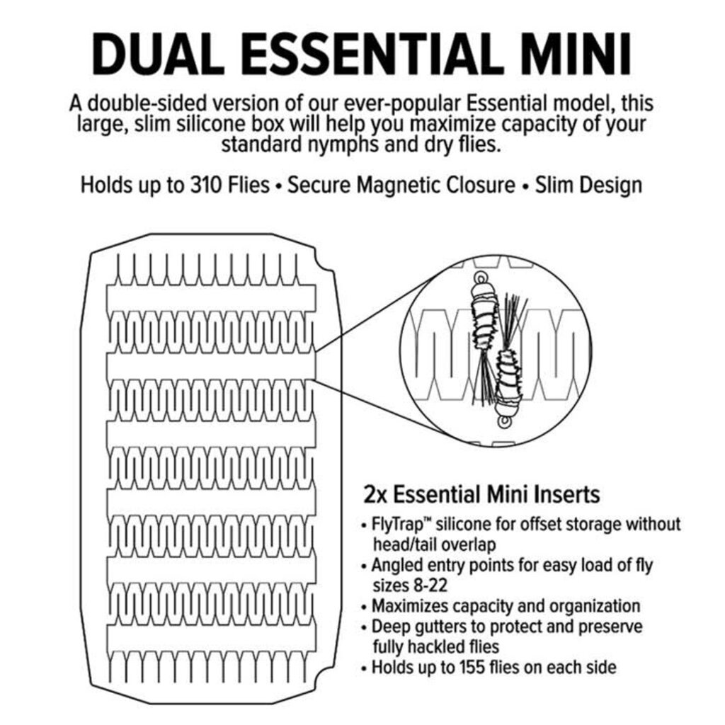 Umpqua Mini Es Mini Dual Essential Fly Box (Silicone)