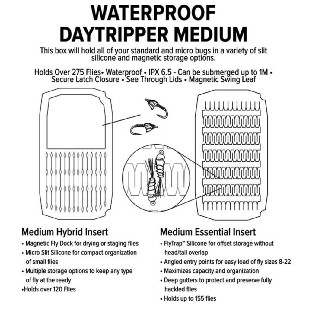 Umpqua Medium Waterproof Daytripper Fly Box (Silicone)