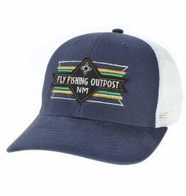 FLY FISHING OUTPOST FFO SERAPE Navy & White Trucker Hat