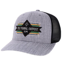 FLY FISHING OUTPOST FFO SERAPE Grey & Black Trucker Hat