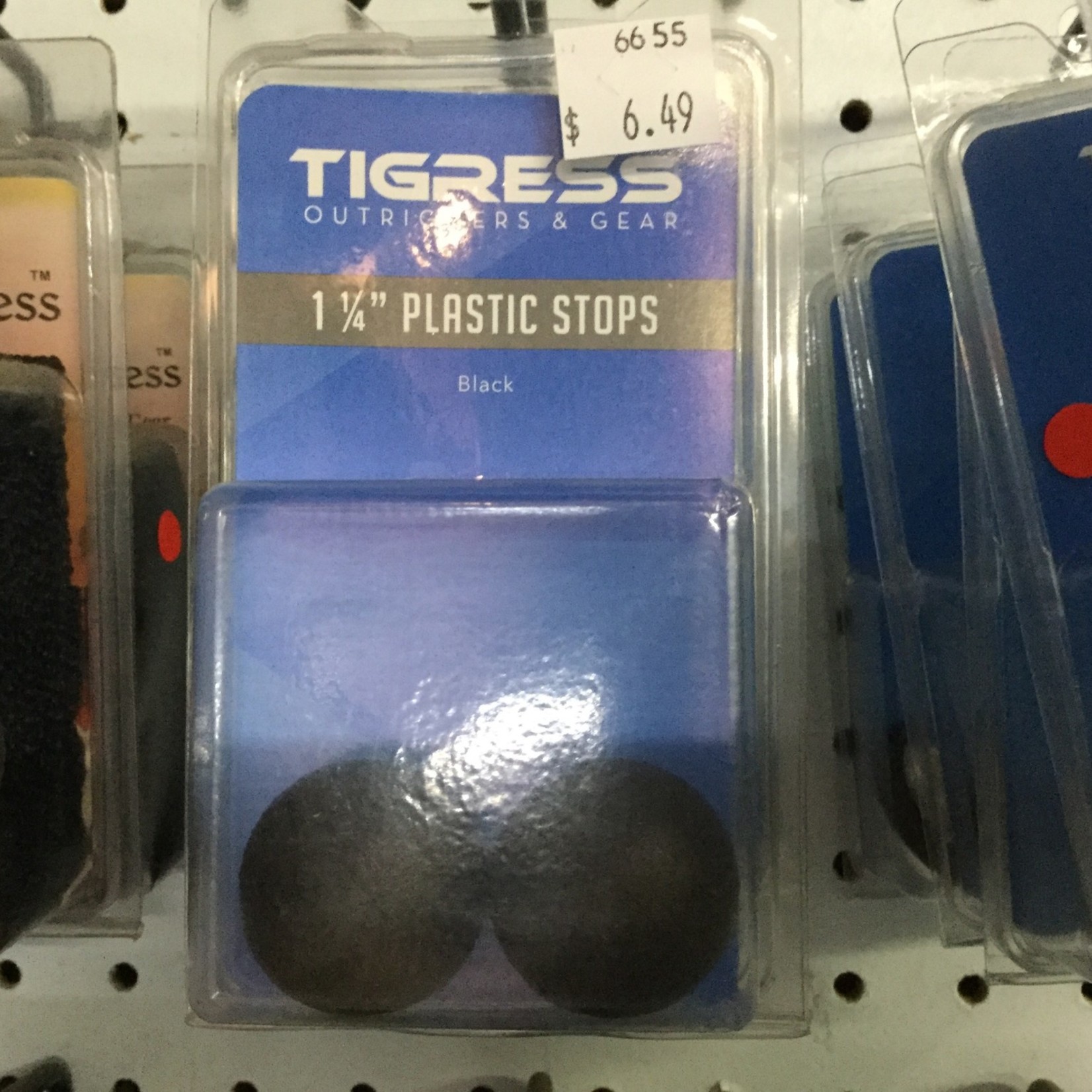 Tigress Black Plastic Outrigger Stop 1 1/4