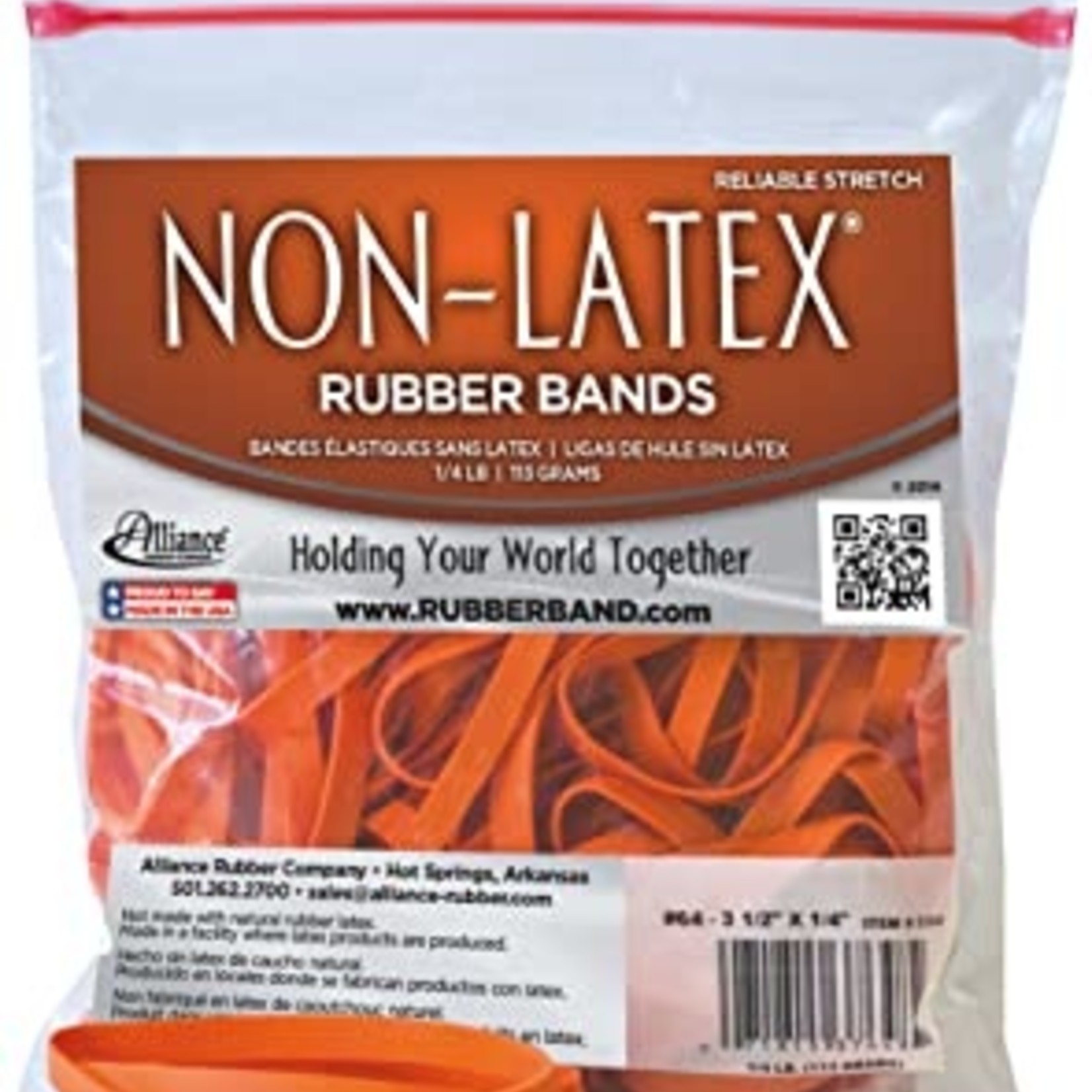 Orange Rubber Bands 1/4lb