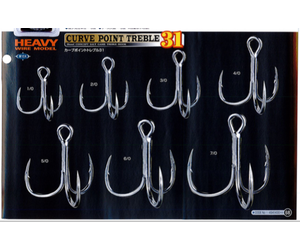 Curve Point Treble Hook 31 - Csige Tackle: Pacific Rim Fishing