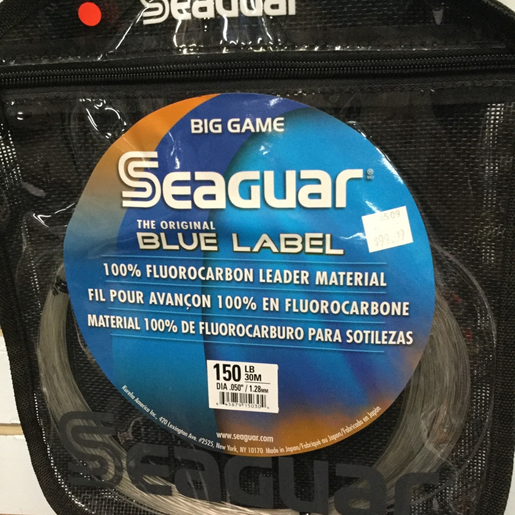 Seaguar Blue Label Fluorocarbon Big Game Saltwater Leader Coil 30