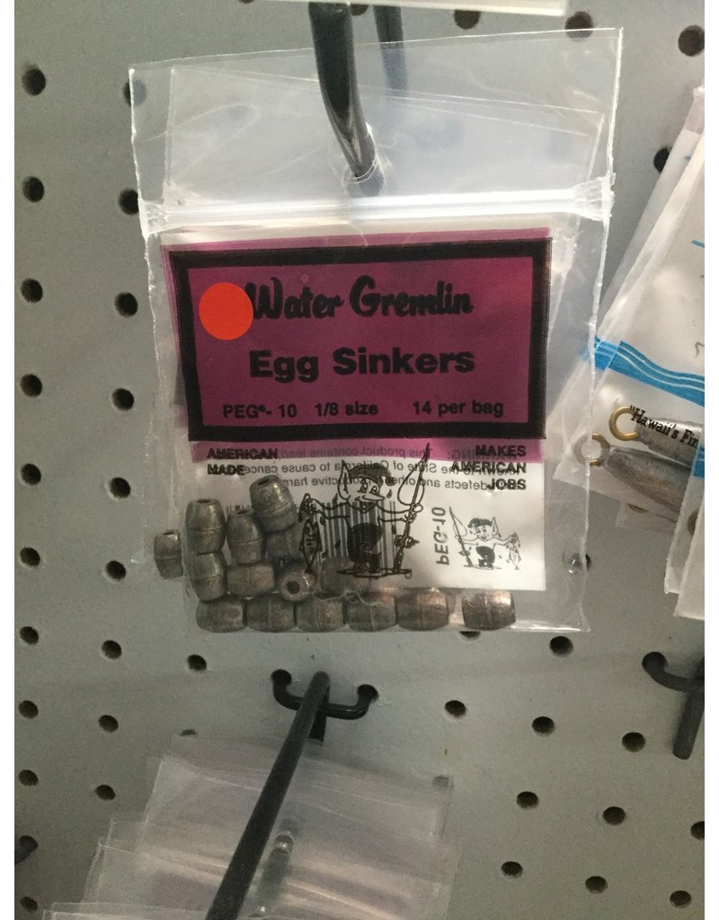 Water Gremlin Egg Sinkers Csige Tackle Pacific Rim Fishing