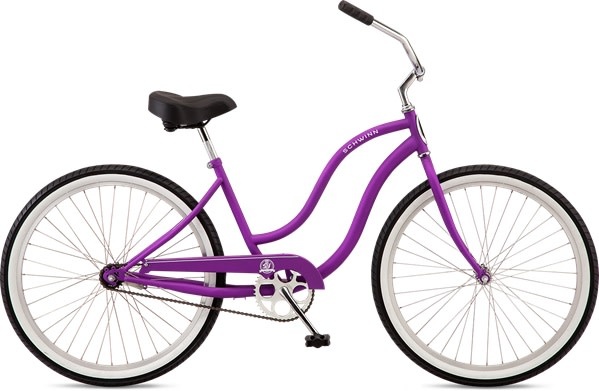 schwinn purple cruiser bike
