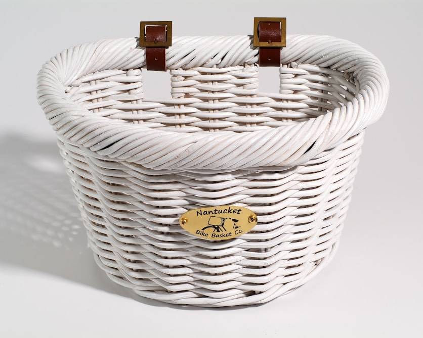 Nantucket Bike Baskets Nantucket Cruiser (D Shape, White) N/003/A