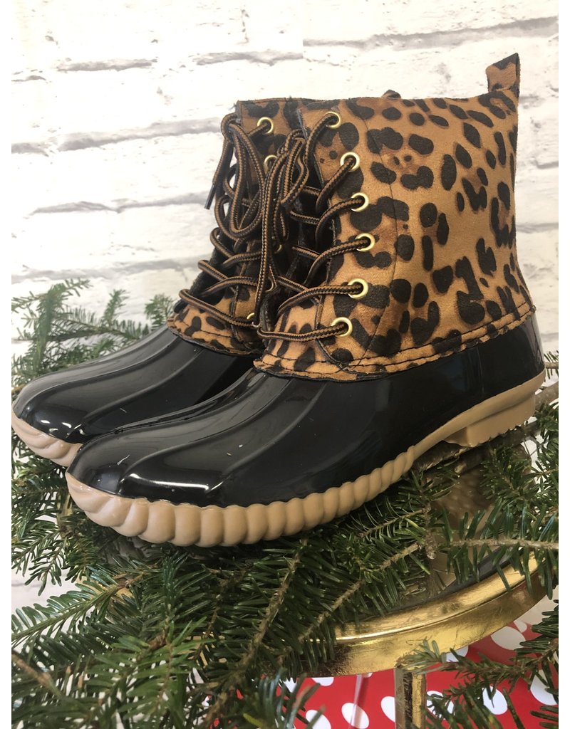 yoki leopard duck boots