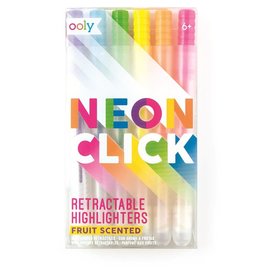 Ooly Neon Click Scented Retractable Highlighters