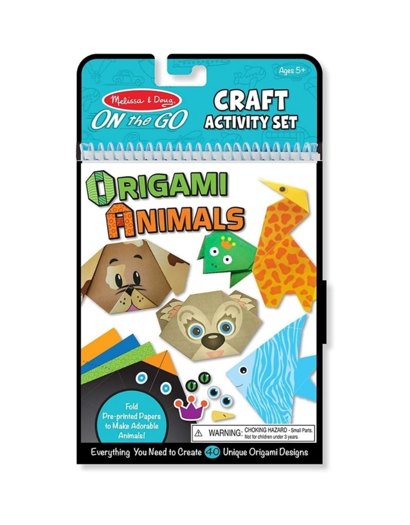 Melissa & Doug On-the-Go Crafts - Origami Activity Set - Animals