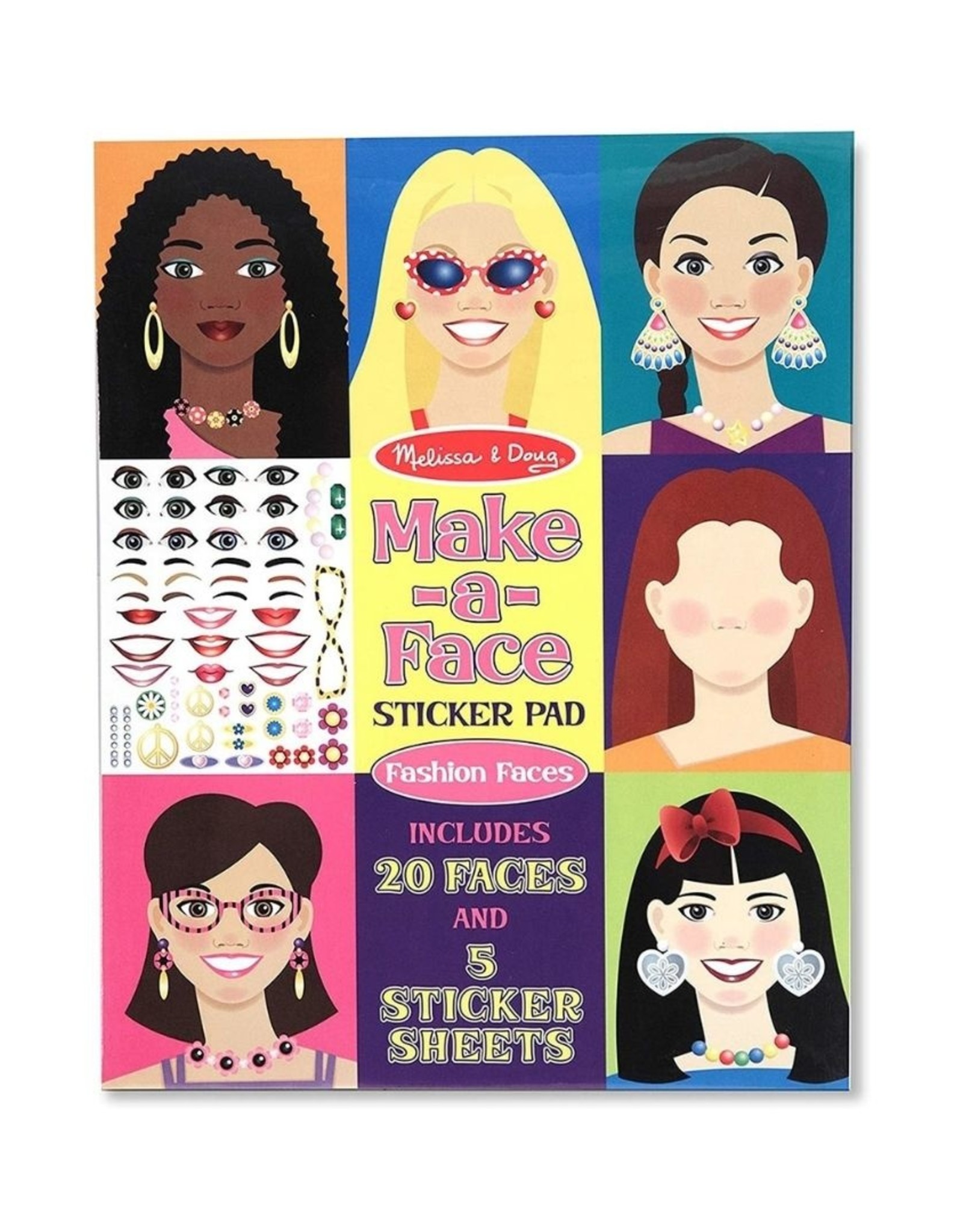 Melissa & Doug Make-a-Face Fashion Faces Sticker Pad