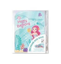 Peaceable Kingdom DECORATE YOUR OWN: MERMAID CARD