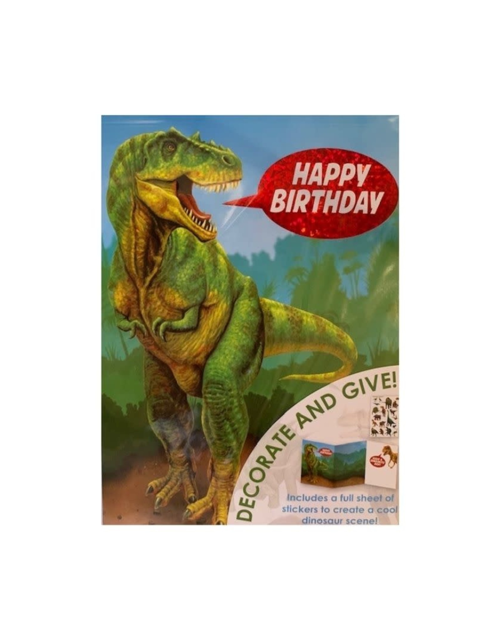 Peaceable Kingdom DINOSAUR FOIL DECORATE YOUR OWN CARD