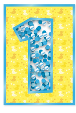 Peaceable Kingdom AGE 1 CONFETTI CARD