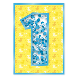 Peaceable Kingdom AGE 1 CONFETTI CARD