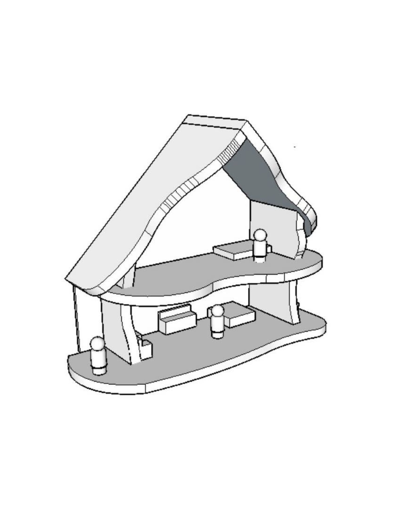 wood doll house