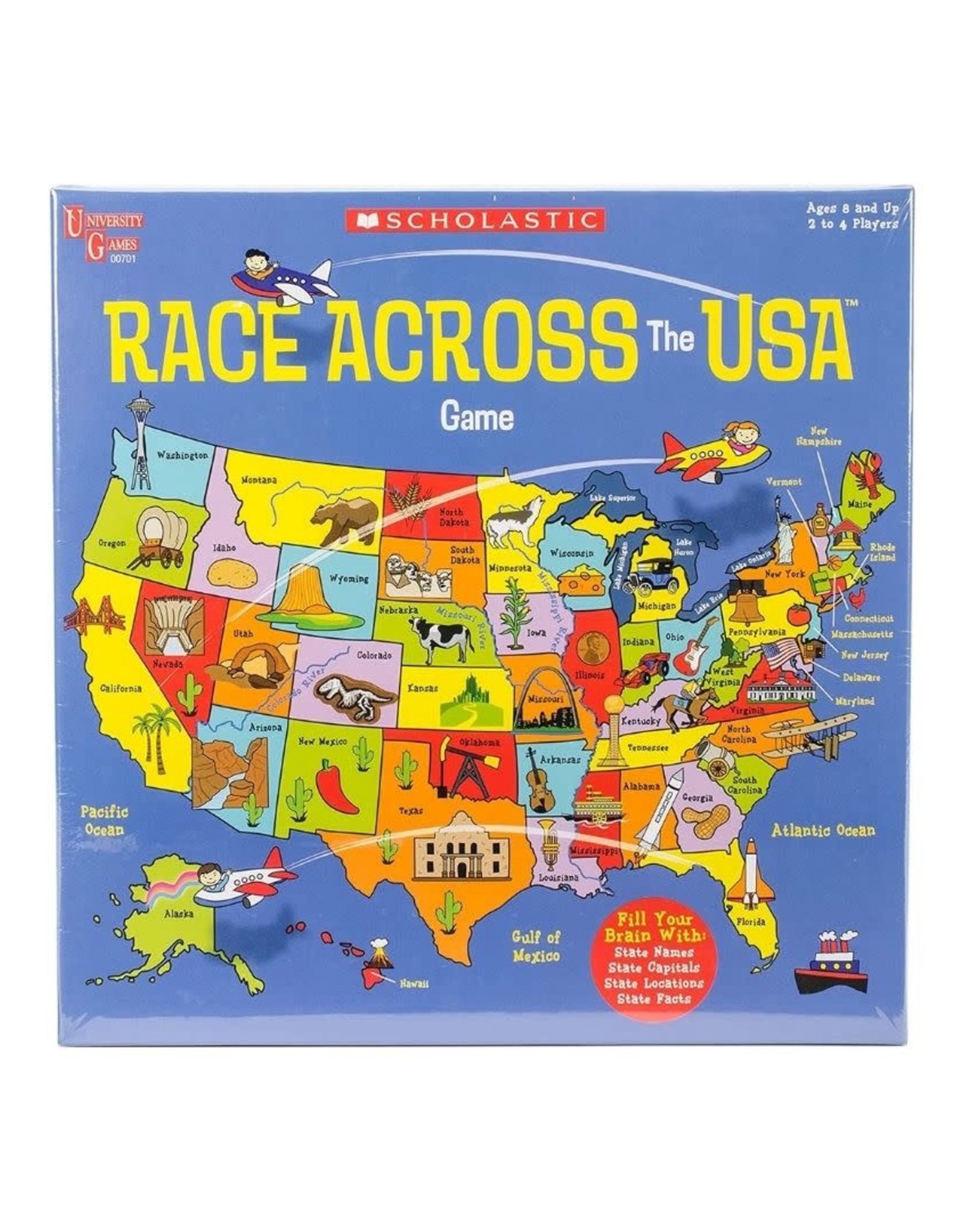 University Games Scholastic Race Across the USA Game