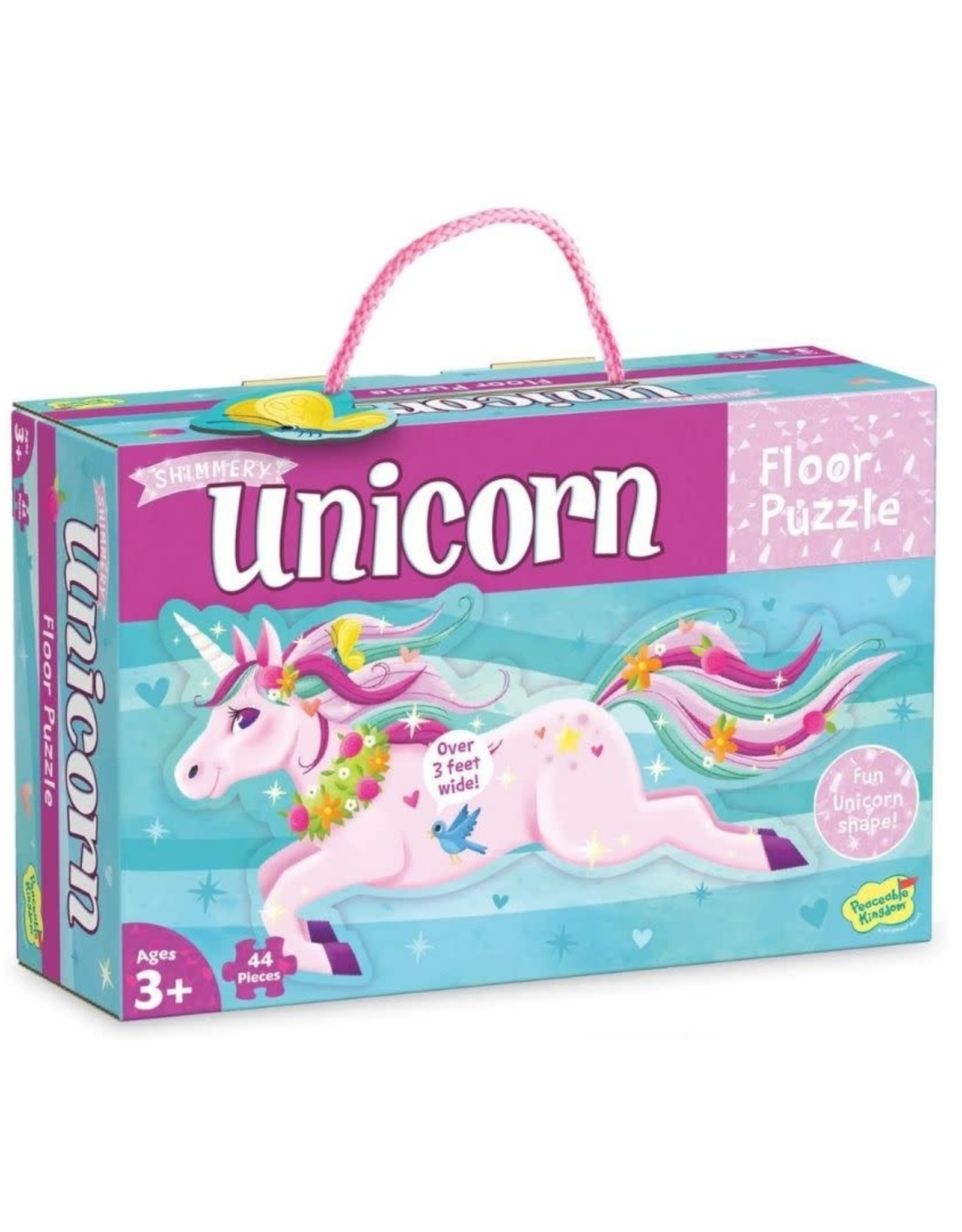 Peaceable Kingdom FLOOR PUZZLE: SHIMMERY UNICORN