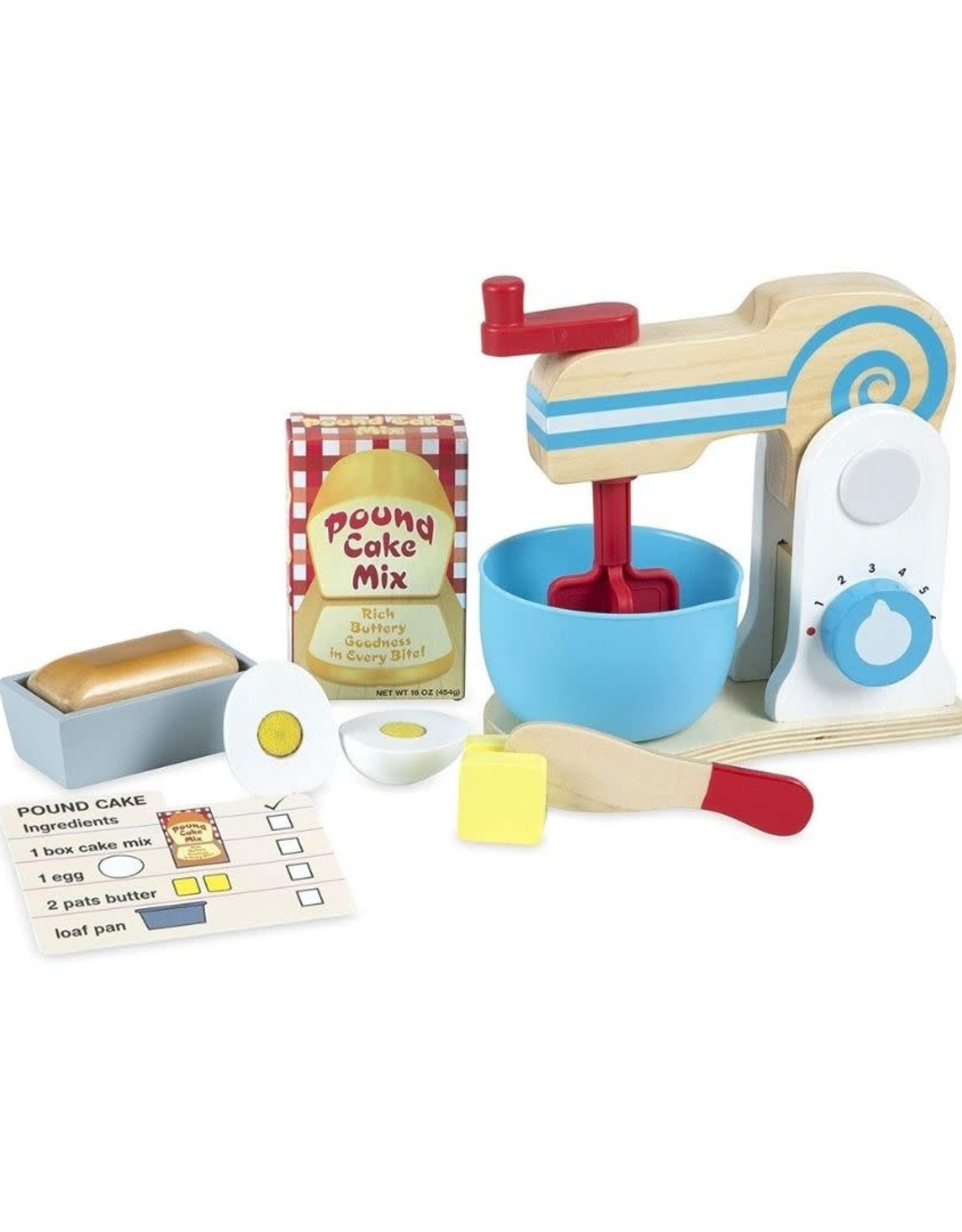 Melissa & Doug Wooden Make-a-Cake Mixer Set