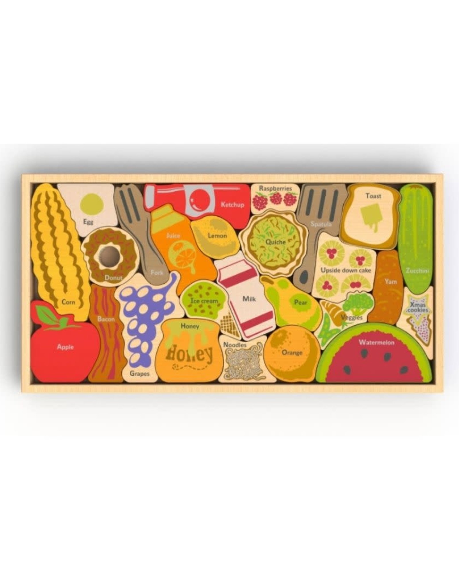 beginAgain Alphabites A-Z Food Puzzle & Playset