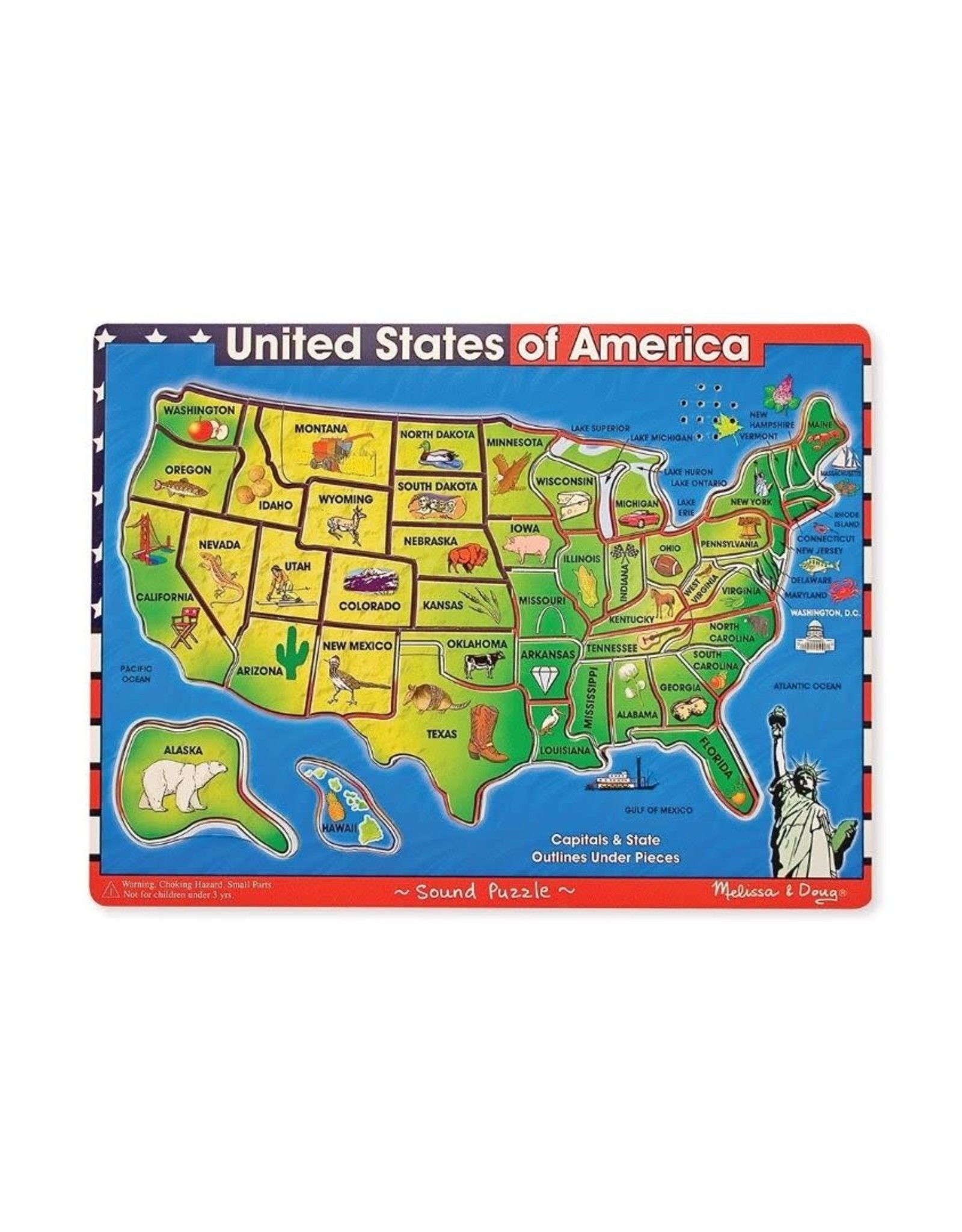 Melissa & Doug U.S.A. Map Sound Puzzle