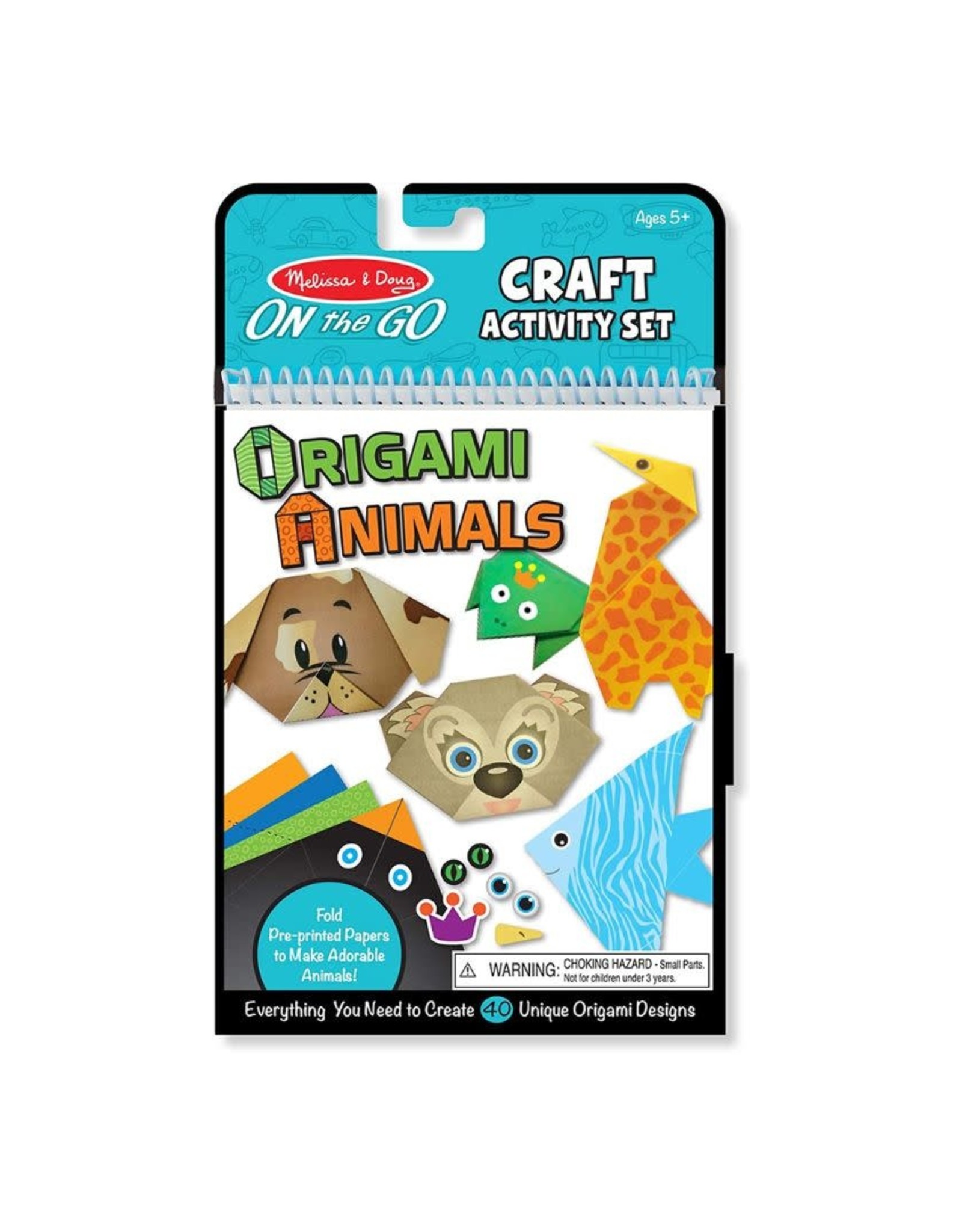 Melissa & Doug On-the-Go Crafts - Origami Activity Set - Animals